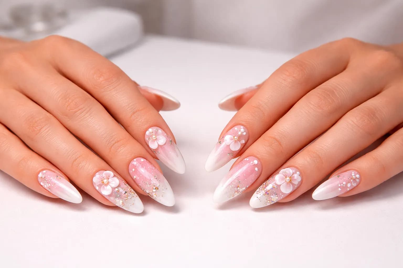 Remplissage d'ongles professionnel en cours chez Ongles Charlesbourg, Carrefour Charlesbourg